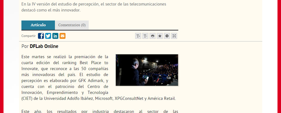 Sodimac entre las 50 empresas más innovadoras de Chile