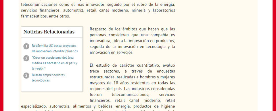 Sodimac entre las 50 empresas más innovadoras de Chile