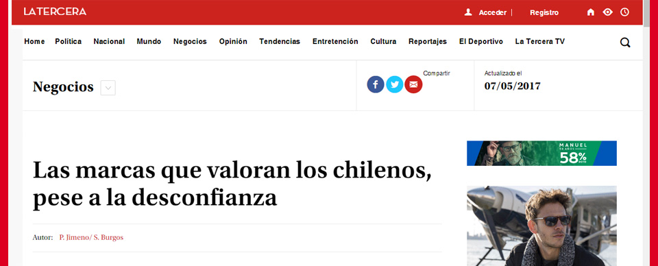 Sodimac y marcas que valoran los chilenos