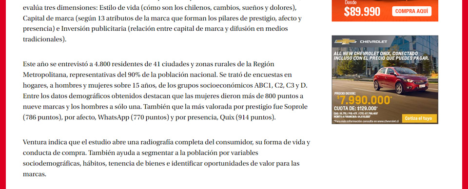 Sodimac y marcas que valoran los chilenos