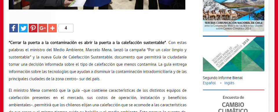 Sodimac y campaña por un calor limpio y sustentable