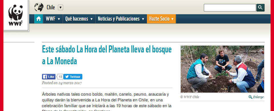 Sodimac y la Hora del Planeta
