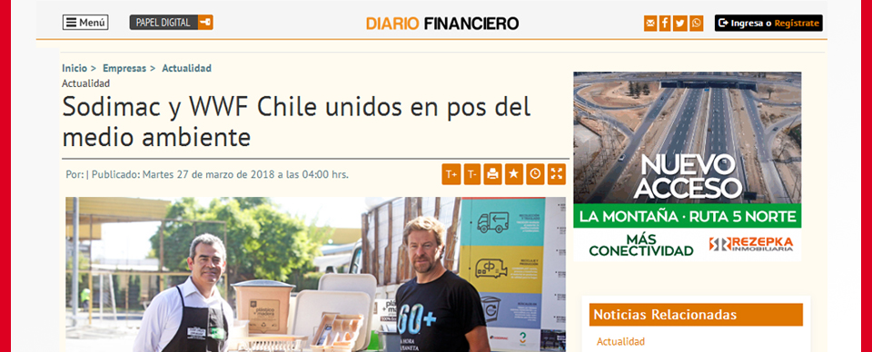 Sodimac y WWF unidos en pos del medio ambiente