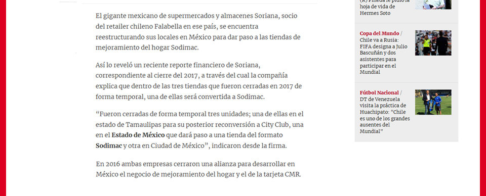 Sodimac y marcas que valoran los chilenos